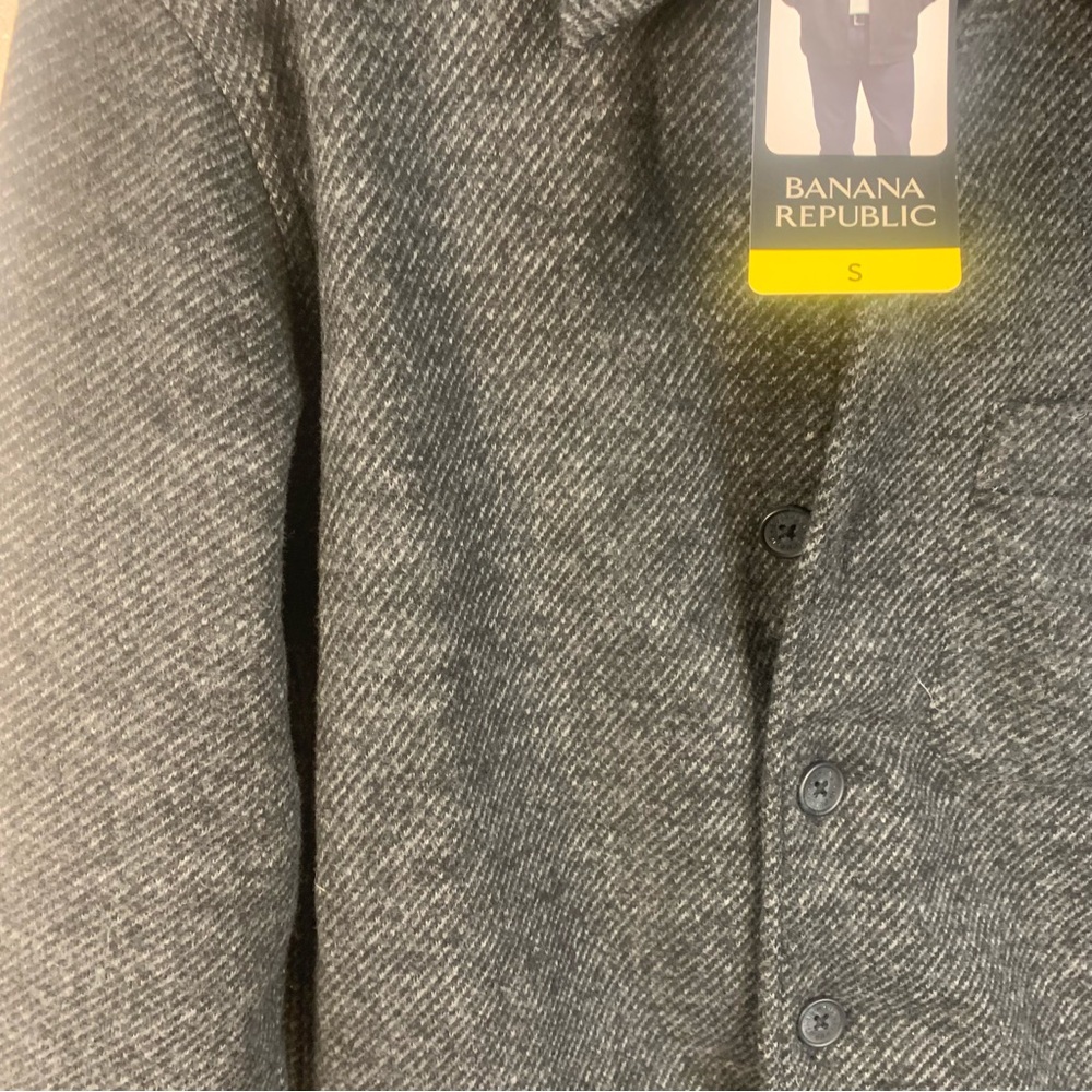 Banana Republic Mens Herringbone Shirt Jacket - Picture 5 of 10
